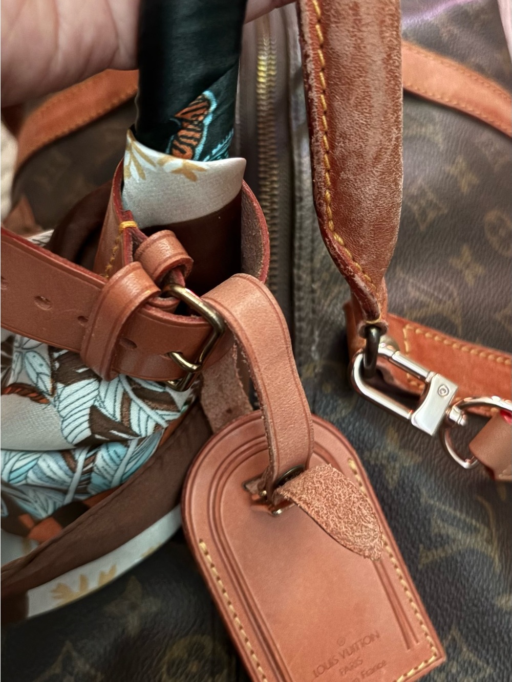 Louis Vuitton Brown Monogram Duffel Bag with Brass Lock- 50 keep all - Picture 8 of 8